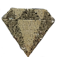 广东刺绣厂家直销服装珠片亮片绣花章仔圆形卡通翻片珠片绣布贴